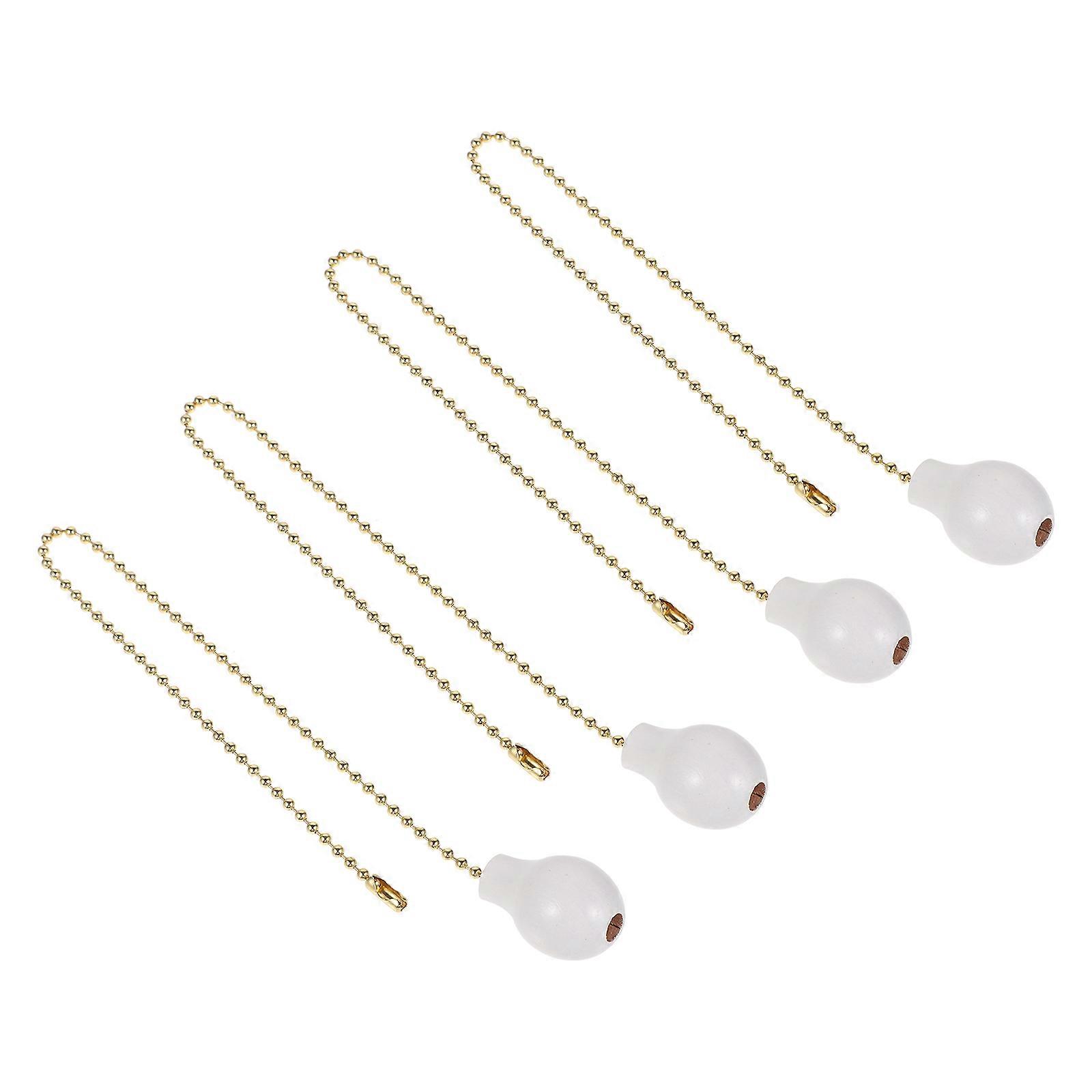 Wooden Gourd Lamp Pull Chains for Ceiling Lamp Pull Chain 4Pcs Set