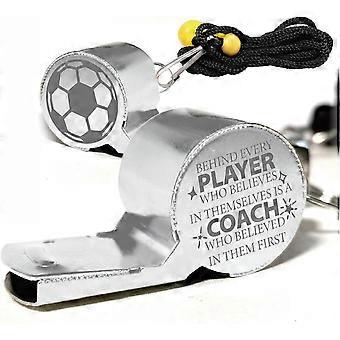1 Box Soccer Whistle Bulk Sports Whistle 304 Stainless Steel Engraved Football Loud Clear Sound Referee Gear with Lanyard 1.8x0.7x0.9 inch