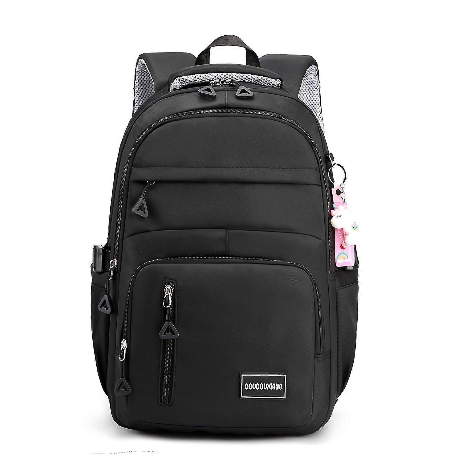 Minimalist Solid Color Large Capacity Casual Double Shoulder Backpack