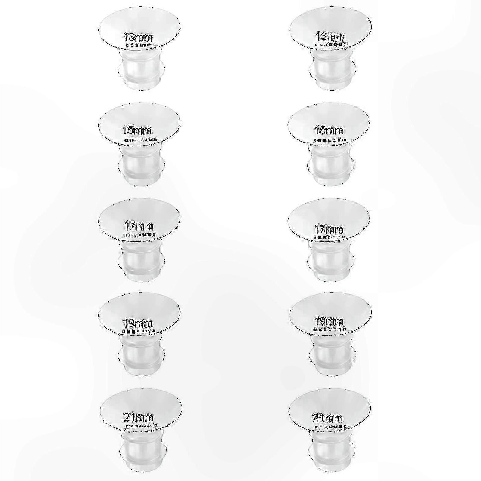 Breast Pump Flange Inserts 10-Pack, Multiple Sizes for Comfortable Pumping Experience