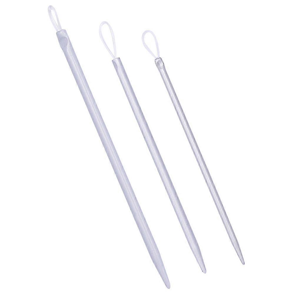 Knitting Yarn Threader Wool Needle Set compatible with Easy Hand Sewing 3Pcs
