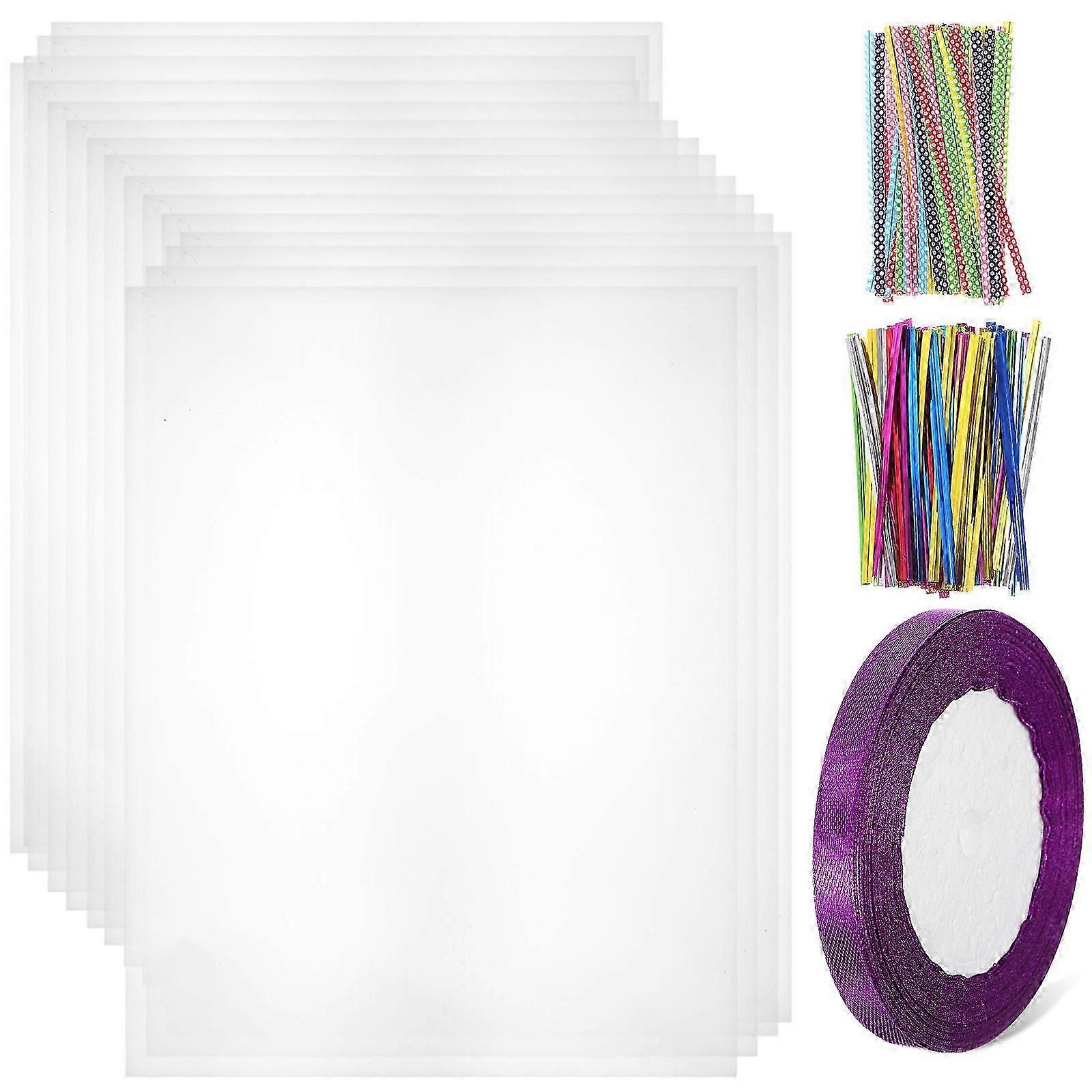 Cellophane Gift Bags 100Pcs Transparent Plastic for Storage Packaging