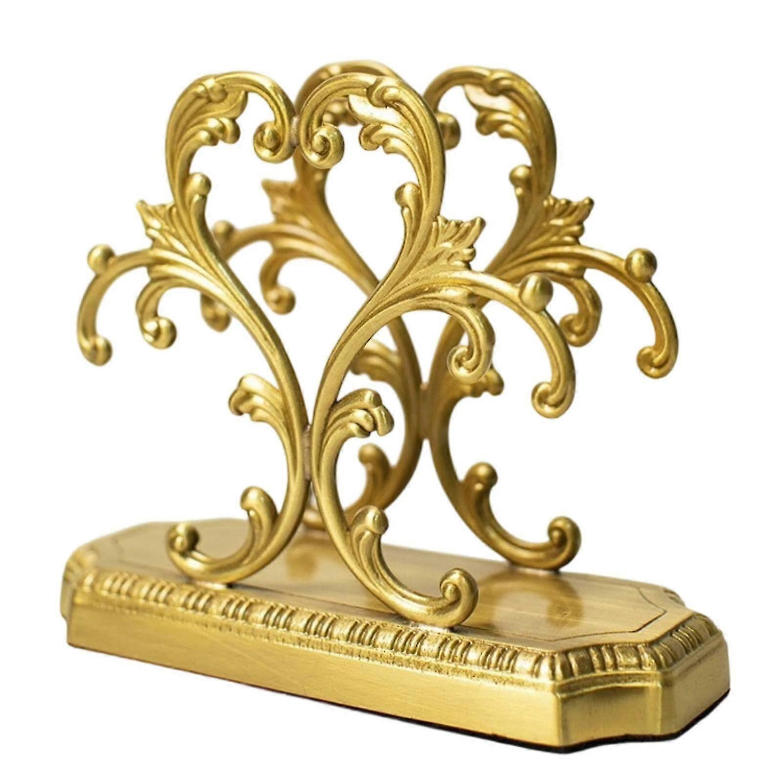 Ornate Brass Tabletop Napkin Stand