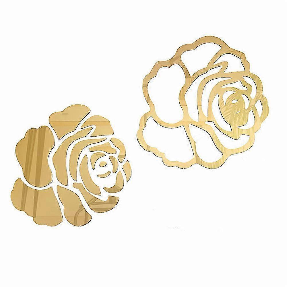 Removable Laser-Cut Wood Rose Art