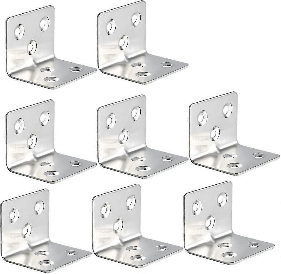 8pcs  Gift Corner Brace Brackets Plates Angle Connector L Shape Bracket