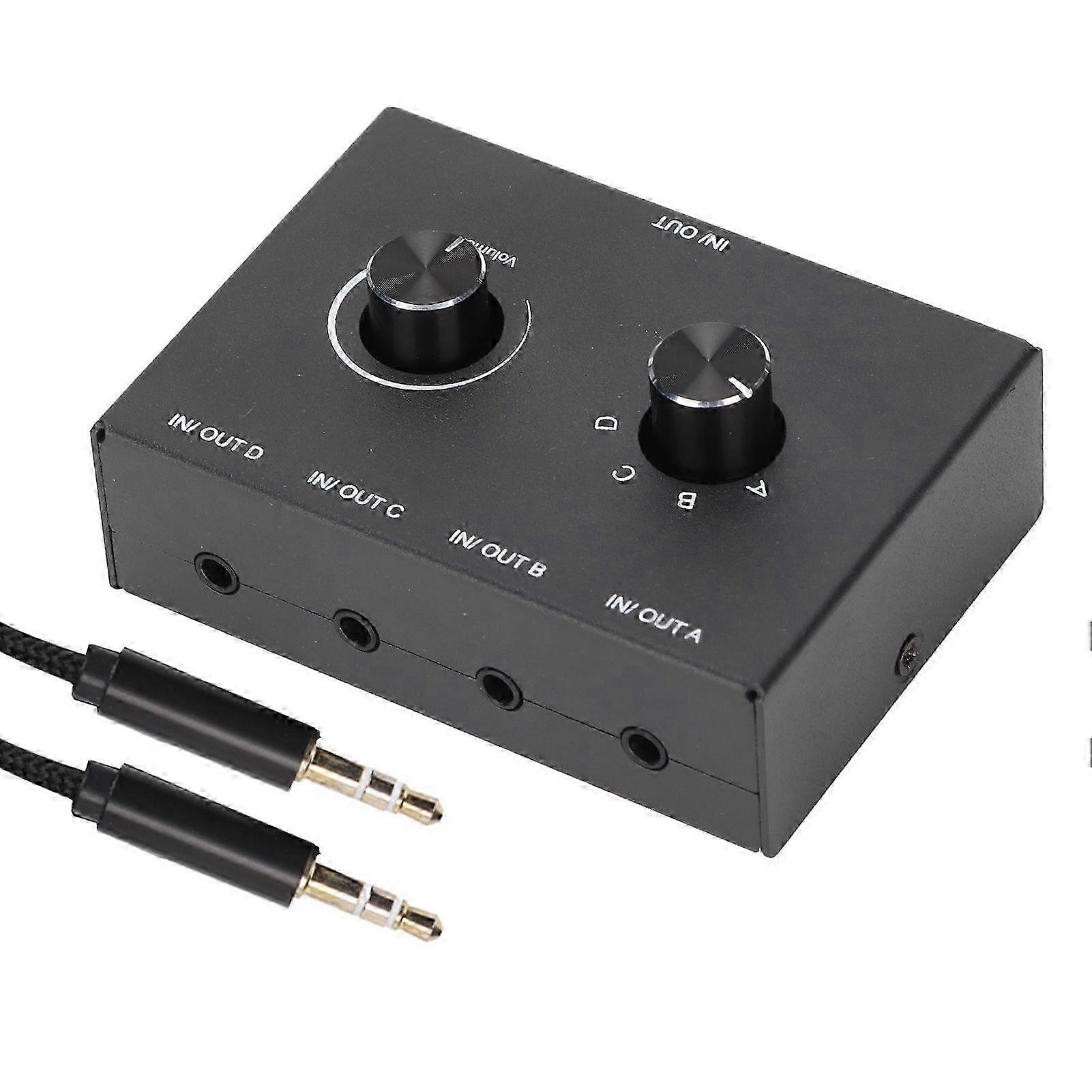 Stereo 4-Port 3.5mm Passive Selector