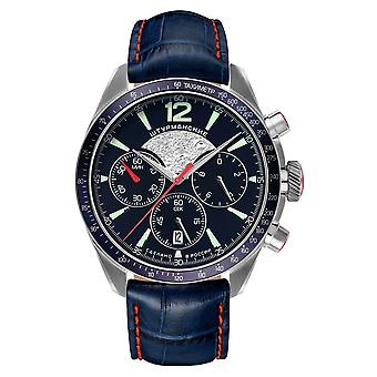 Moon 26 Quartz Analog Montre Homme avec Bracelet En Peau de Vache 6S20/4785406