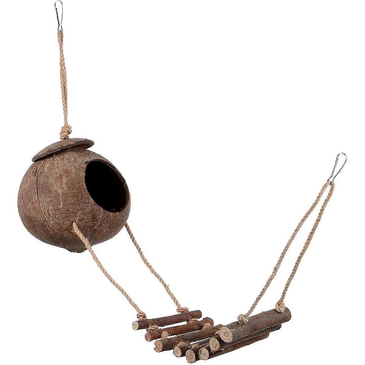 Hideout Lightweight Cave Wood Coconut Shell for Lizard