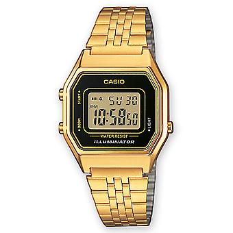 Casio chp.digital watch for Unisex Digital Quartz with stainless steel bracelet plated in gold LA680WEGA-1ER