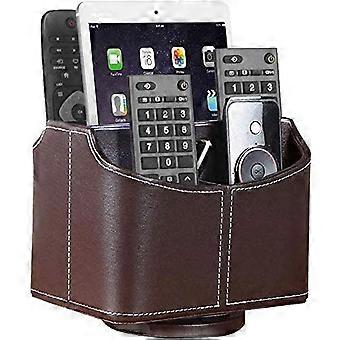Remote Control Bracket Storage Box Pu Leather 360 Degrees Rotatable 217.
