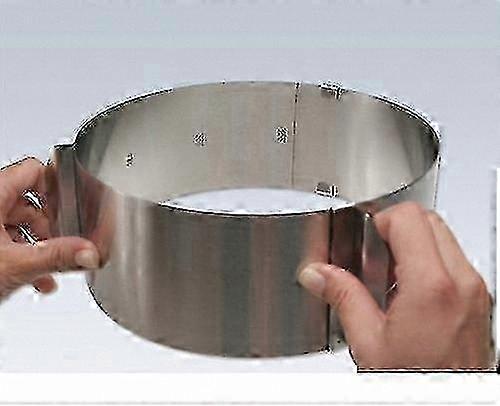 Adjustable Cake Ring with Scale, 8.5cm Height, 16-30cm Diameter