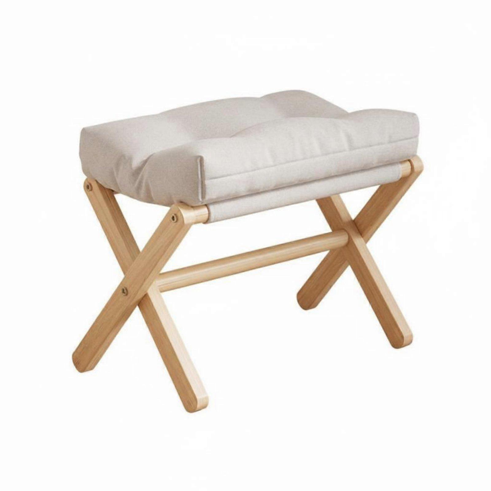 Foldable Padded Footrest Space-Saving Foldable Padded Stool Versatile Footstool