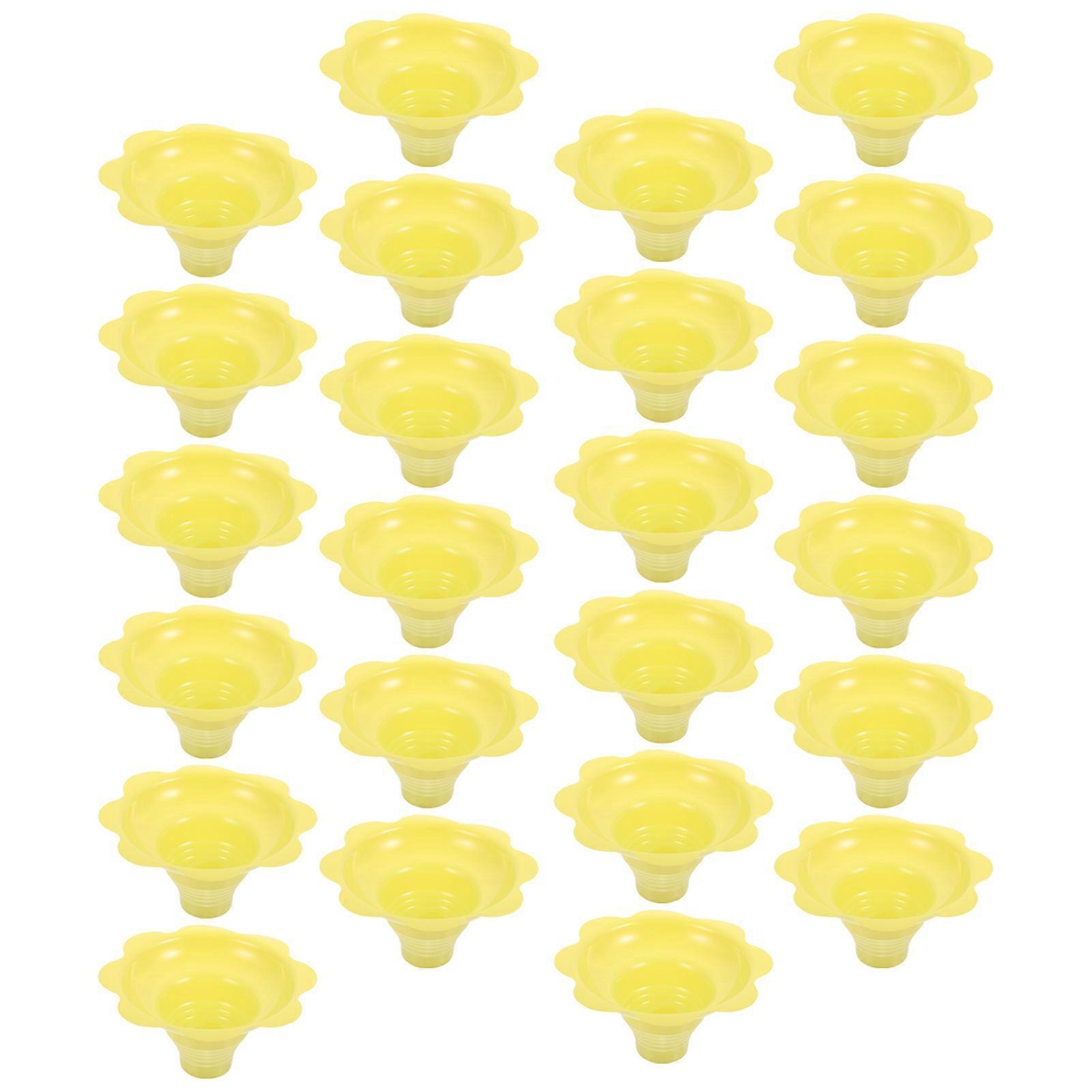 Disposable Yogurt Cups compatible with Pet Use 50Pcs Yellow Material
