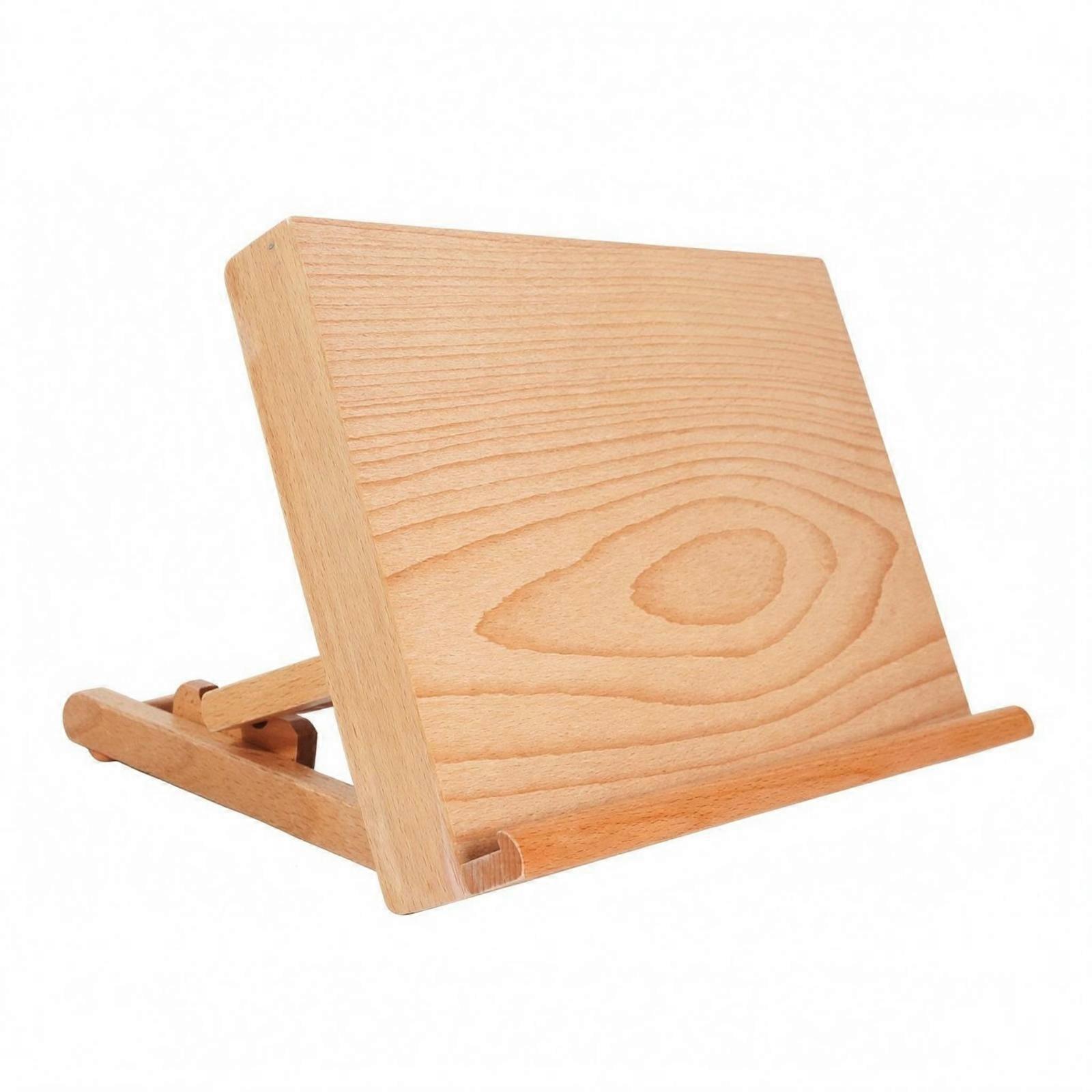 Foldable Desktop Easel Even-Surfaced Surface Adjustable Wooden Board