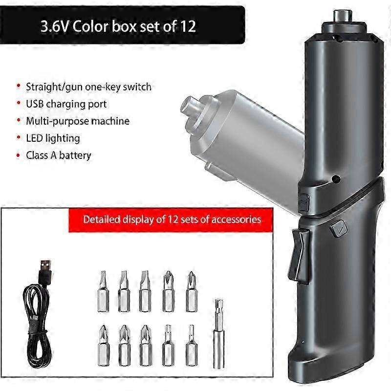 Professional Power Tool 2022 New High-end Lithium Battery Screwdriver Rechargeable Multi-function Folding Screwdriver Set