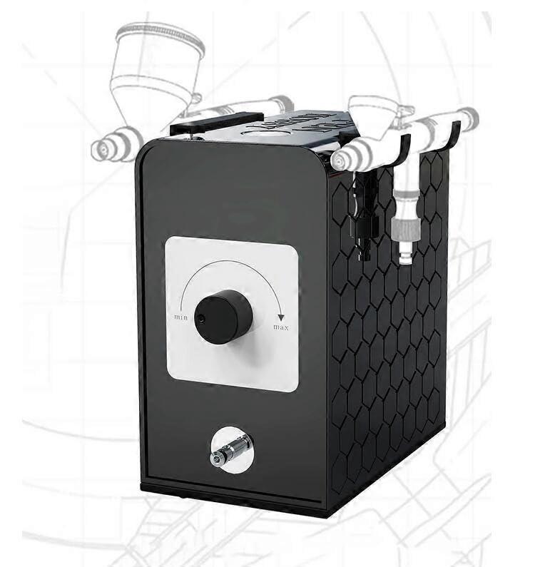 Airbrush Compressor Dual Quickconnect Silent Mini Pump Adjustable Pressure Auto Start Stop JP30