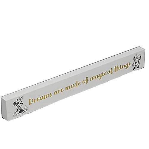 MINNIE MOUSE Charming White Gold Foiled Qoute Disney Collection Desk Plaque
