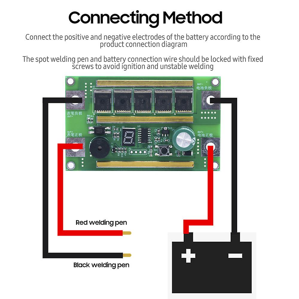 12V Spot Welding Machine Diy Circuit Board Welder Pen Set With 8-gear Power Digital For 18650/26650/32650 Lithium Battery