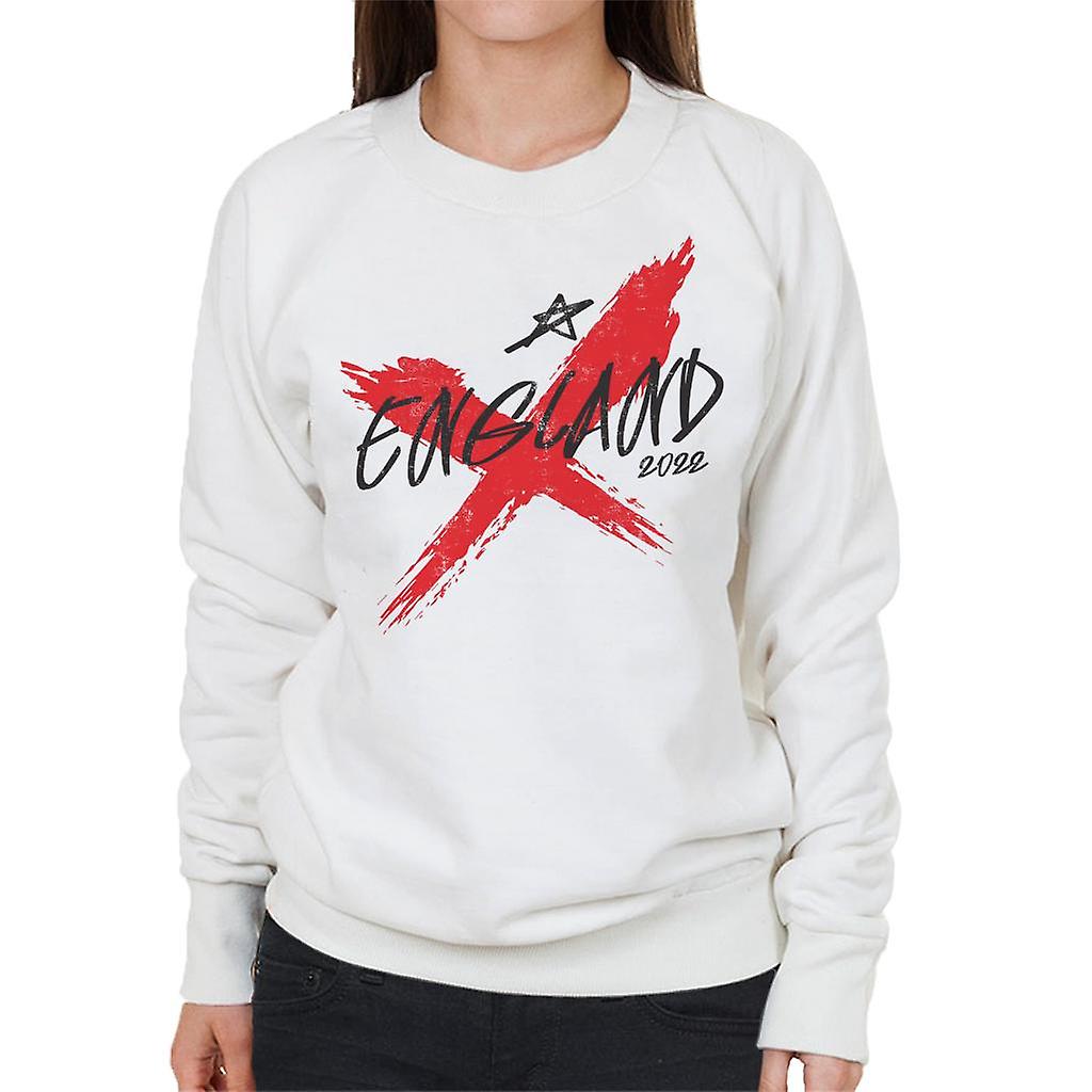 England Red Paint Flag Women's Sweatshirt