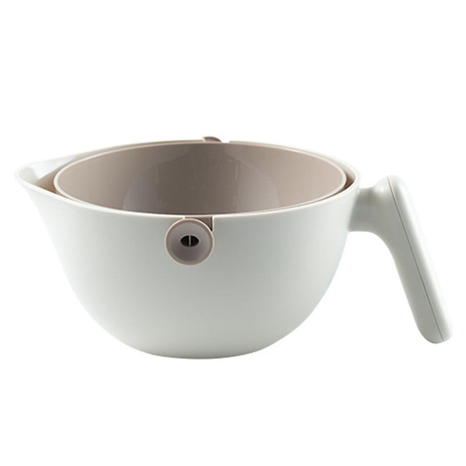 Upgraded Birds Drainage Basket Double-layer Fruit Rotating Drainage Basket Multifunctional Vegetable