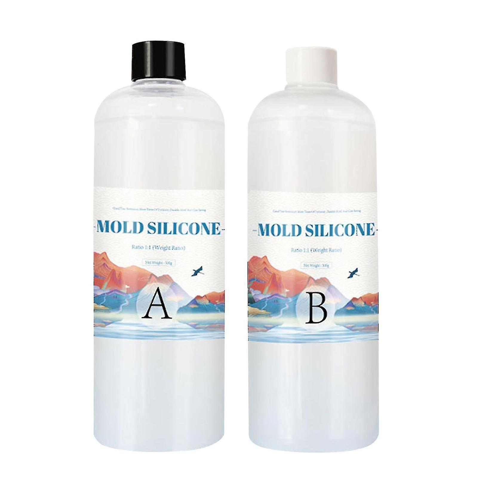 Silic Mold Ma Kit Silic Rubber Bubble Translucent Clear Mold Ma Silic-ng Ratio 1:1-molding Silic For Resin Molds,s