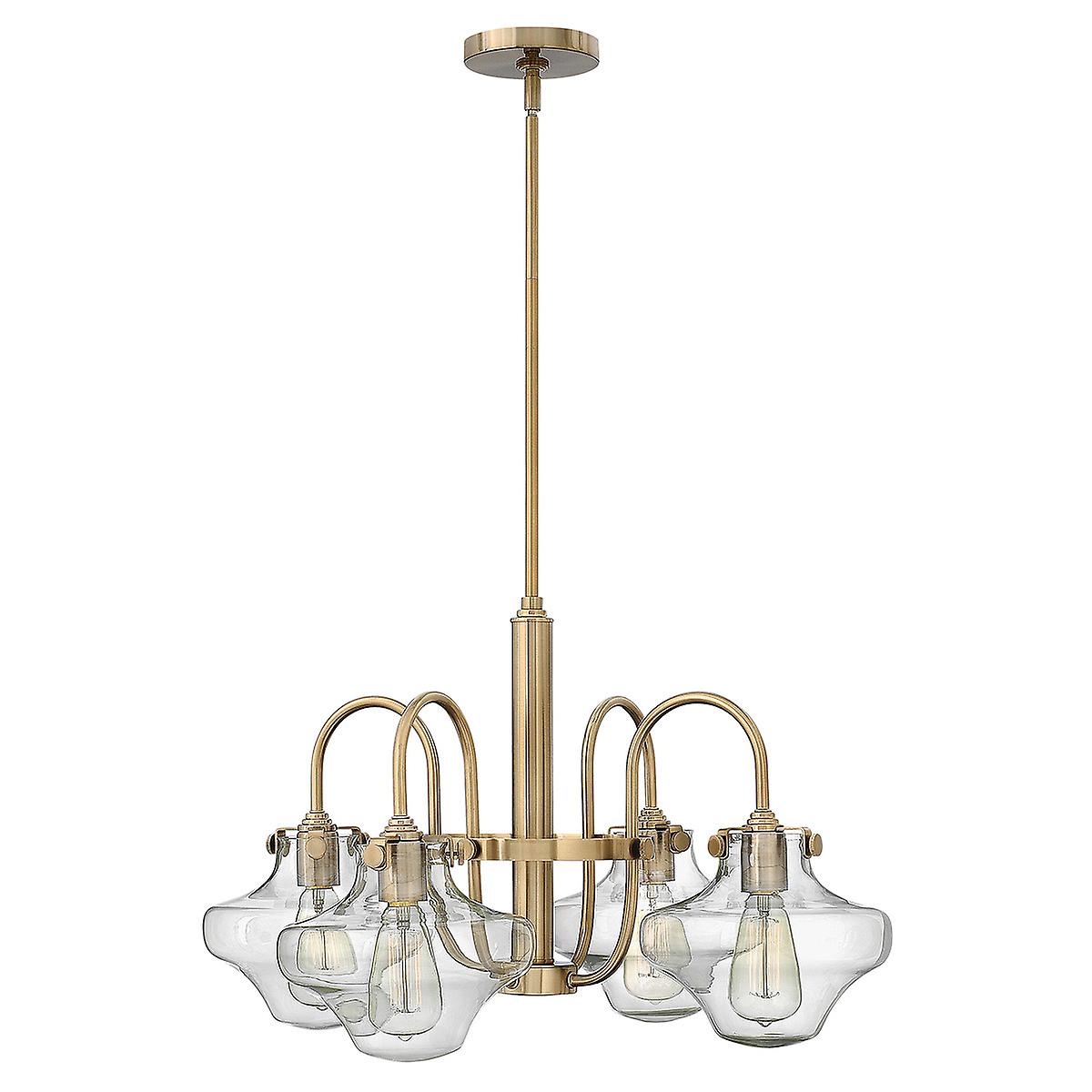 Congress Multi Arm Chandelier Brushed Caramel Finish, E27