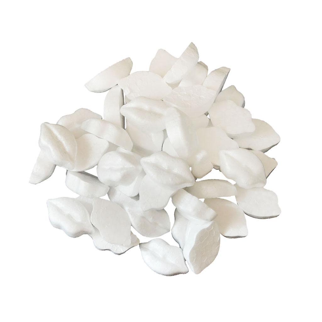 50 Pieces Lip Shape Polystyrene Styrofoam Foam for Kids DIY Craft 30x50mm