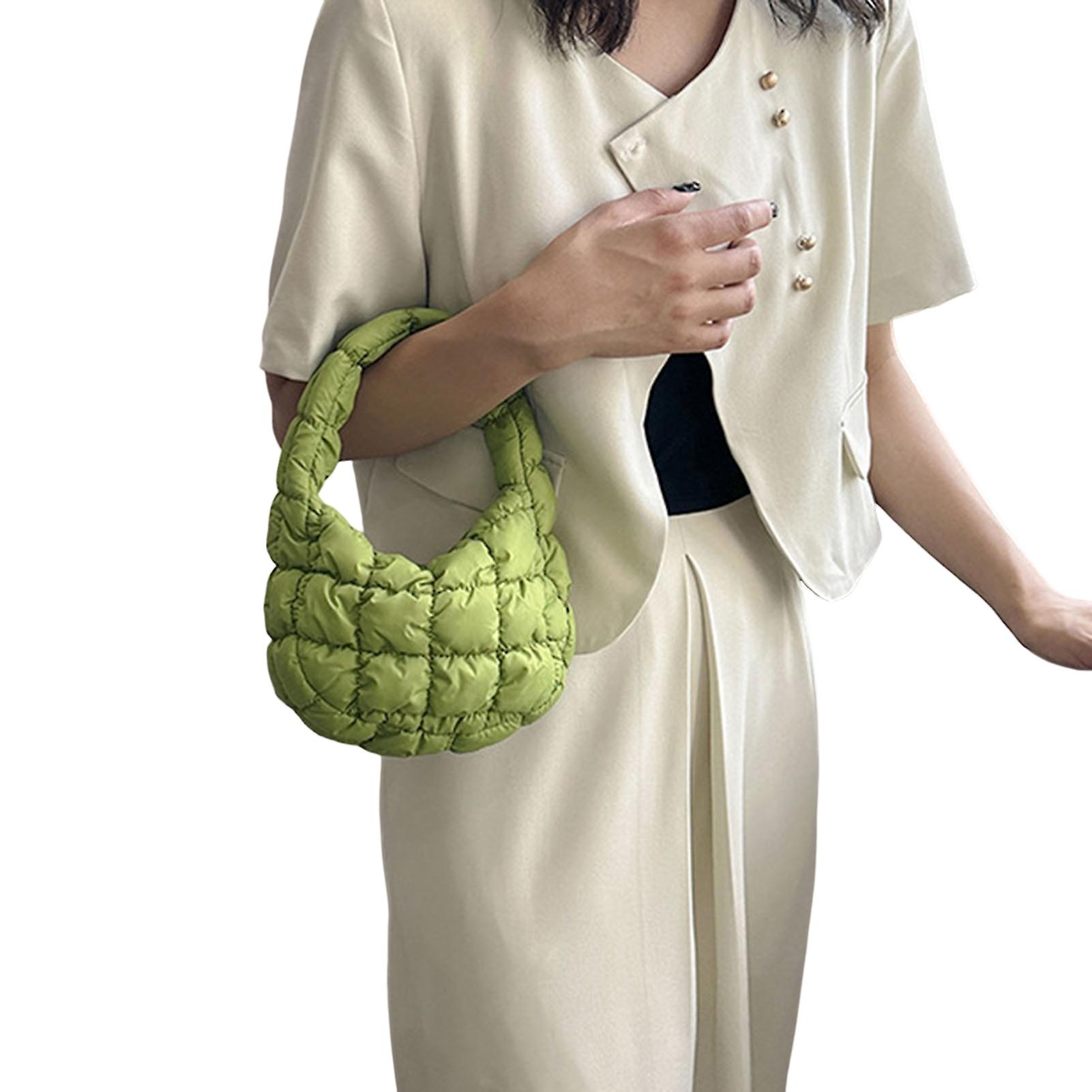 Women's Mini Shoulder Handbag Pleated Purse Shoulder Bag Underarm Small Tote