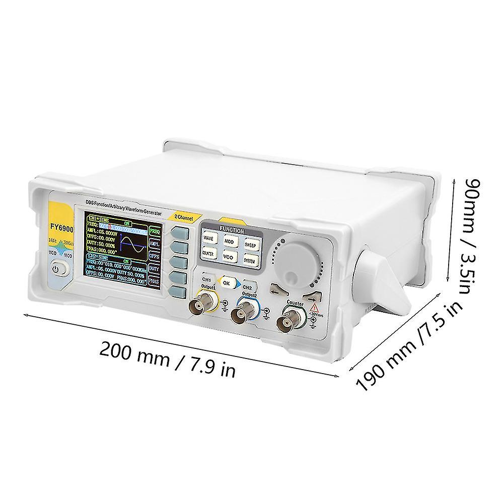 Fy6900-60m 60mhz Multifunctional Digital Signal Generator Counter Frequency Meter Uk Plug 240v