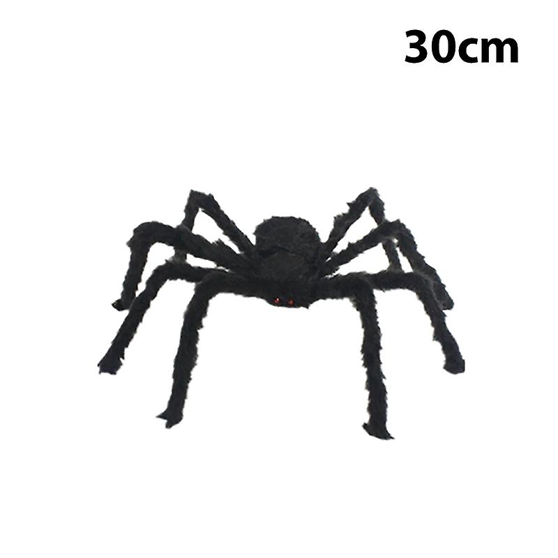 30/50cm/75cm Big Black Plush Spider Halloween Party Decorations Home Bar Haunted