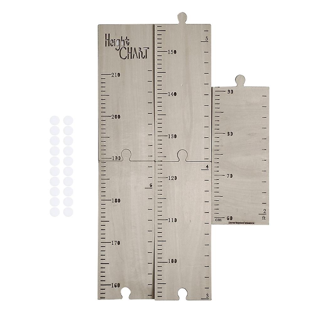 Wood Ruler Growth Chart for Kid Nursery Wall Decoration Baby Growth Height Chart Height Gauge Meter Measurement 60-210cm