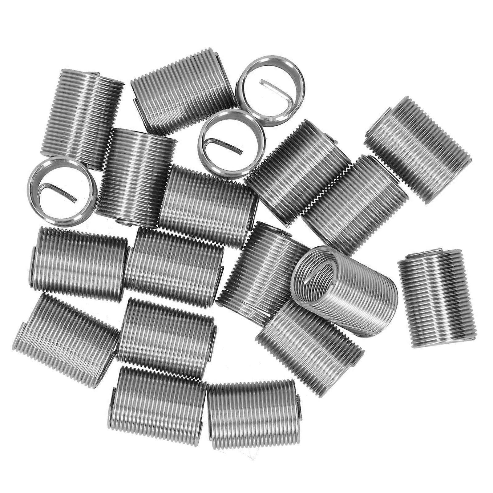 20Pcs Thread Repair M14 x 1.25 Spiral Circle Insert Reducer Nut Threaded Expand Socket Set2.5D