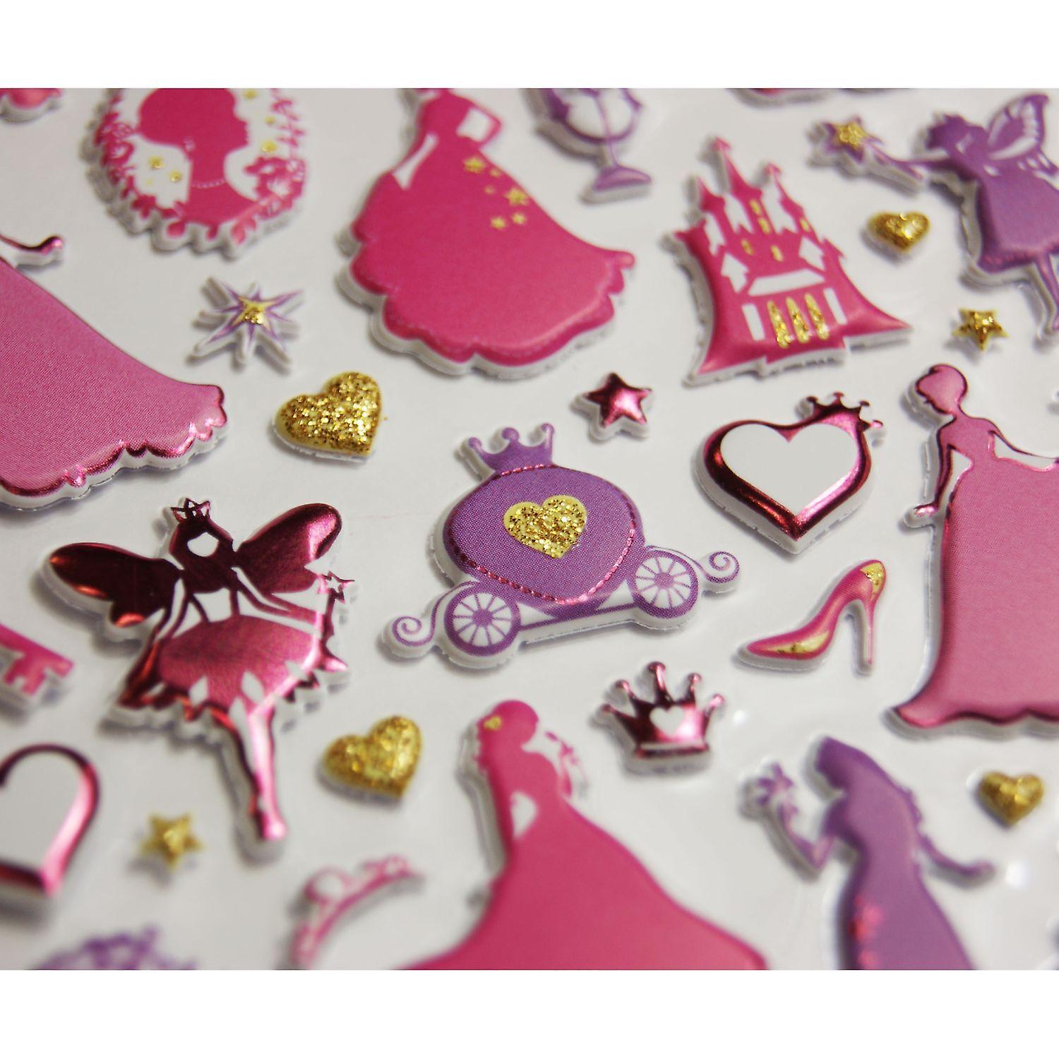 Stickers - Foam - Princess silhouettes - Gold