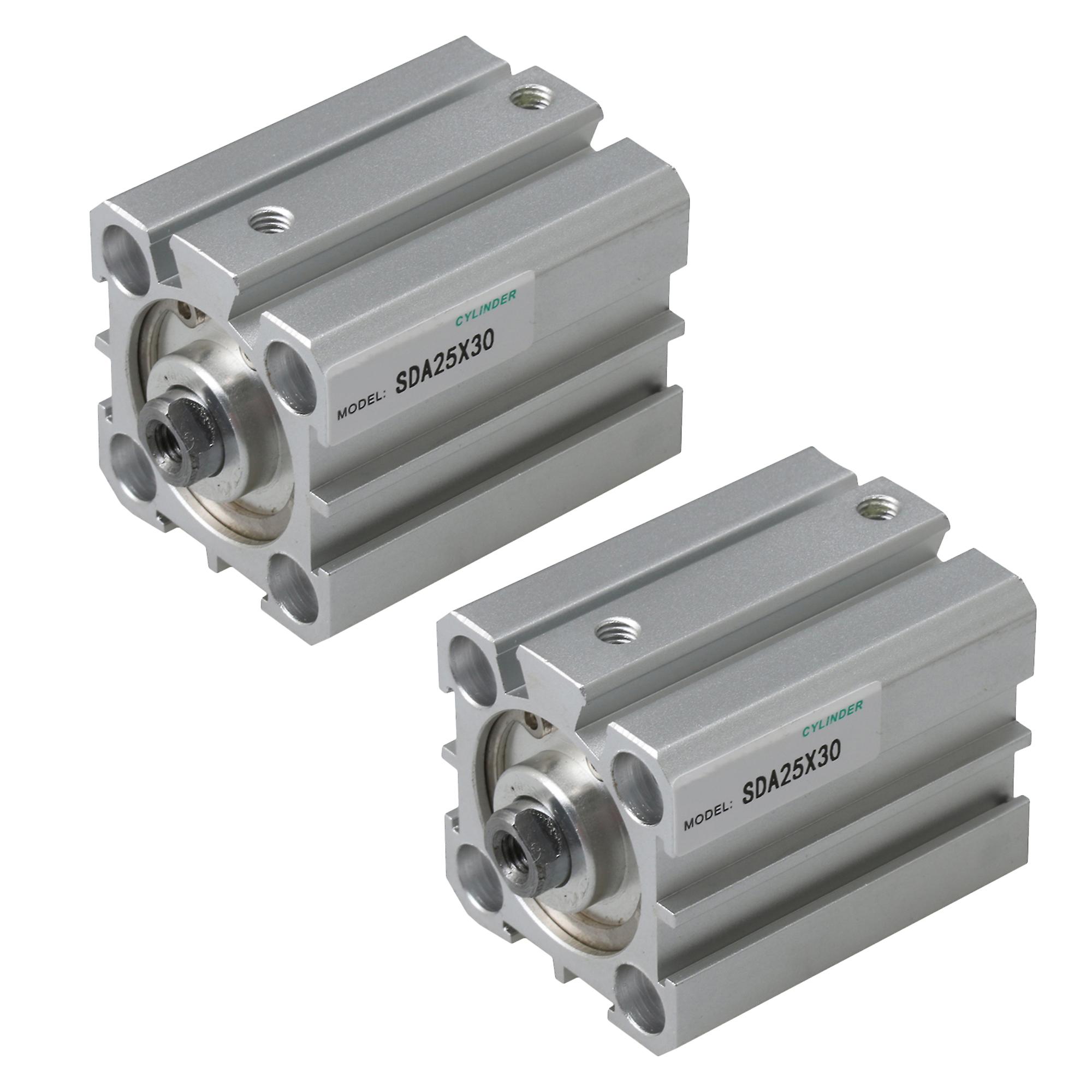 2Pcs Pneumatic Air Cylinder Air-Compressor Part Replacement for SDA25x30