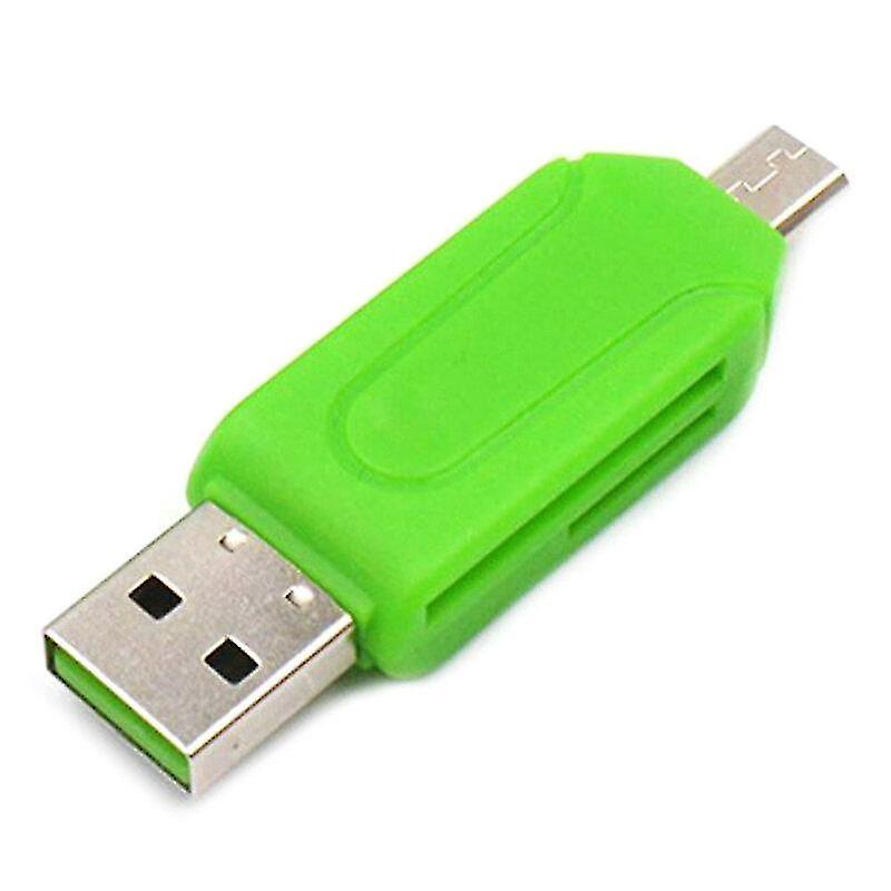 Electronic Card Readers Green All In 1 Usb Memory Card Reader Micro Usb Otg To Usb2.0 Adapter Sd/micro Sd/tf