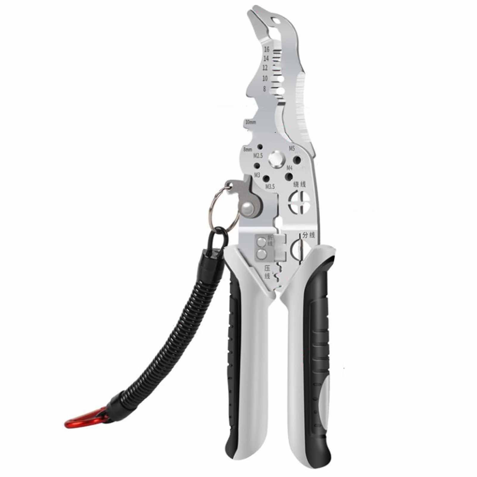 Elbow/Tip Multi-Use Wire Strippers Rustproof Wire Winding Cable Cutter for Repairing Wiring
