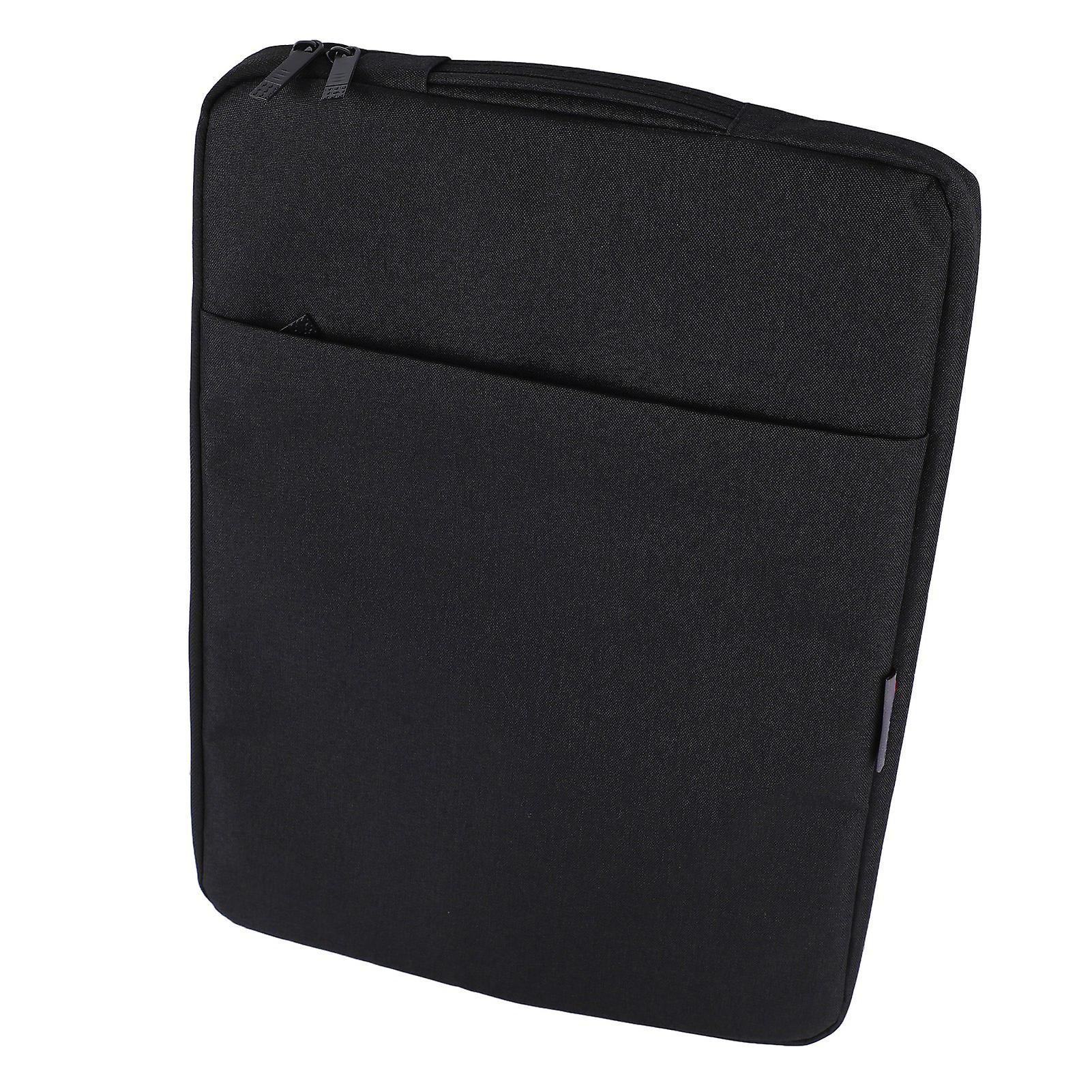 Laptop Case Soft Velvet Front Pocket Elastic Handle Smoothing Zipper Tablet Sleeve for 15 to 16.7 Inch Devices Black For 15 to 16.7in Laptop Or Table