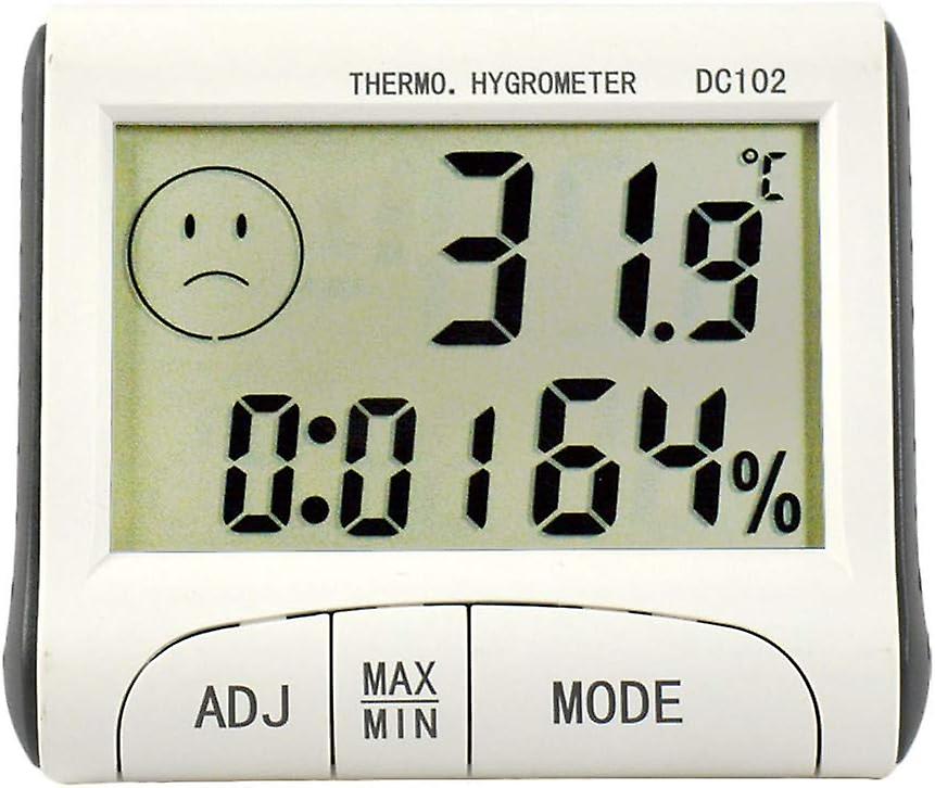 LCD Digital Humidity Meter Indoor Warm Thermometer Hygrometer Clock Temperature