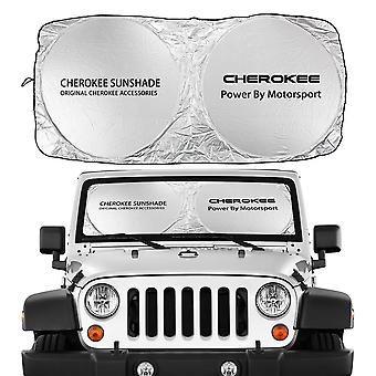 Car Windshield Sun Shade Auto Umbrella for Jeep Renegade Wrangler Cherokee Patriot Compass TrailHawk Rubicon Freedom Commander~14316