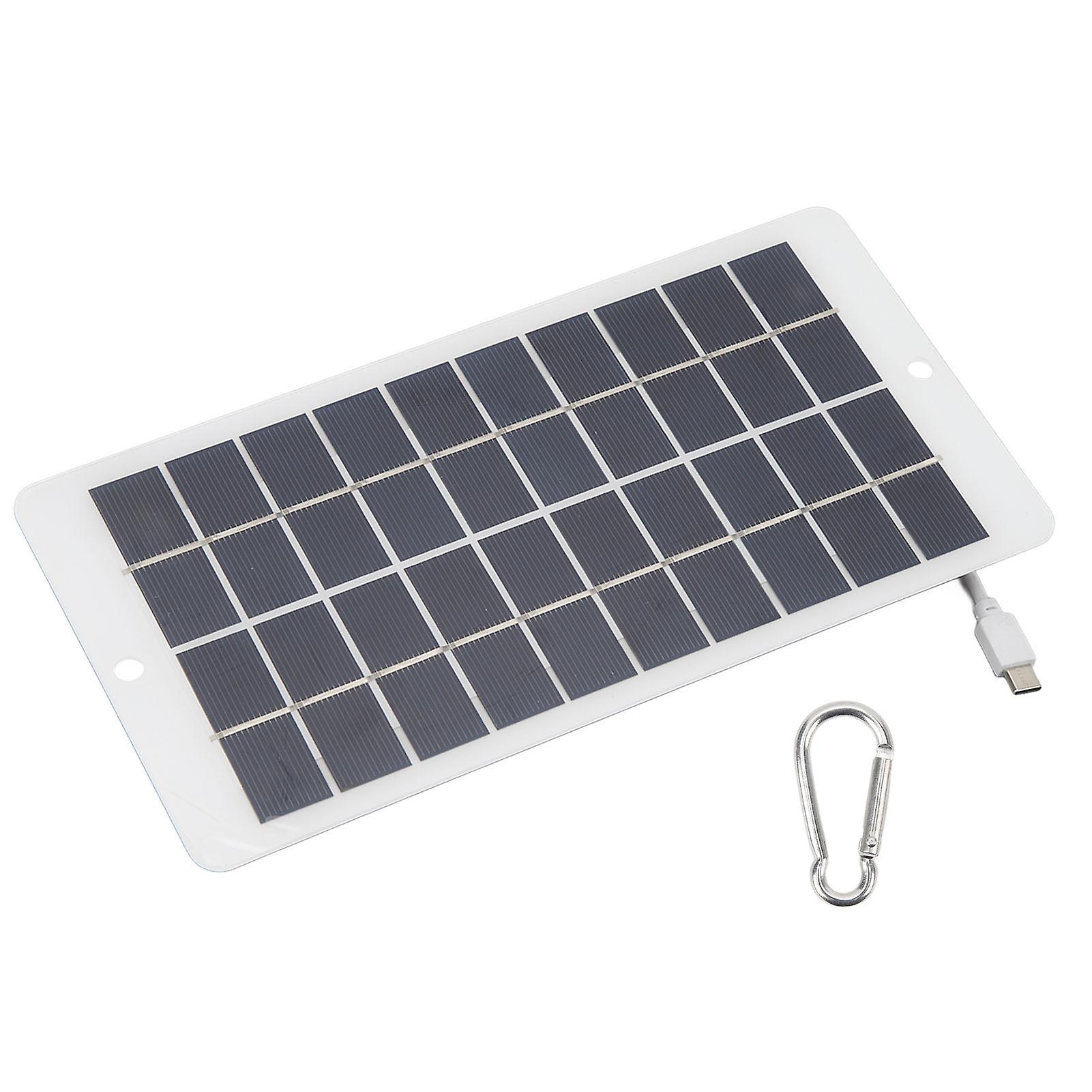 10W 5V Portable Solar Panel Type-C Output for Phone Charging, Security Monitoring