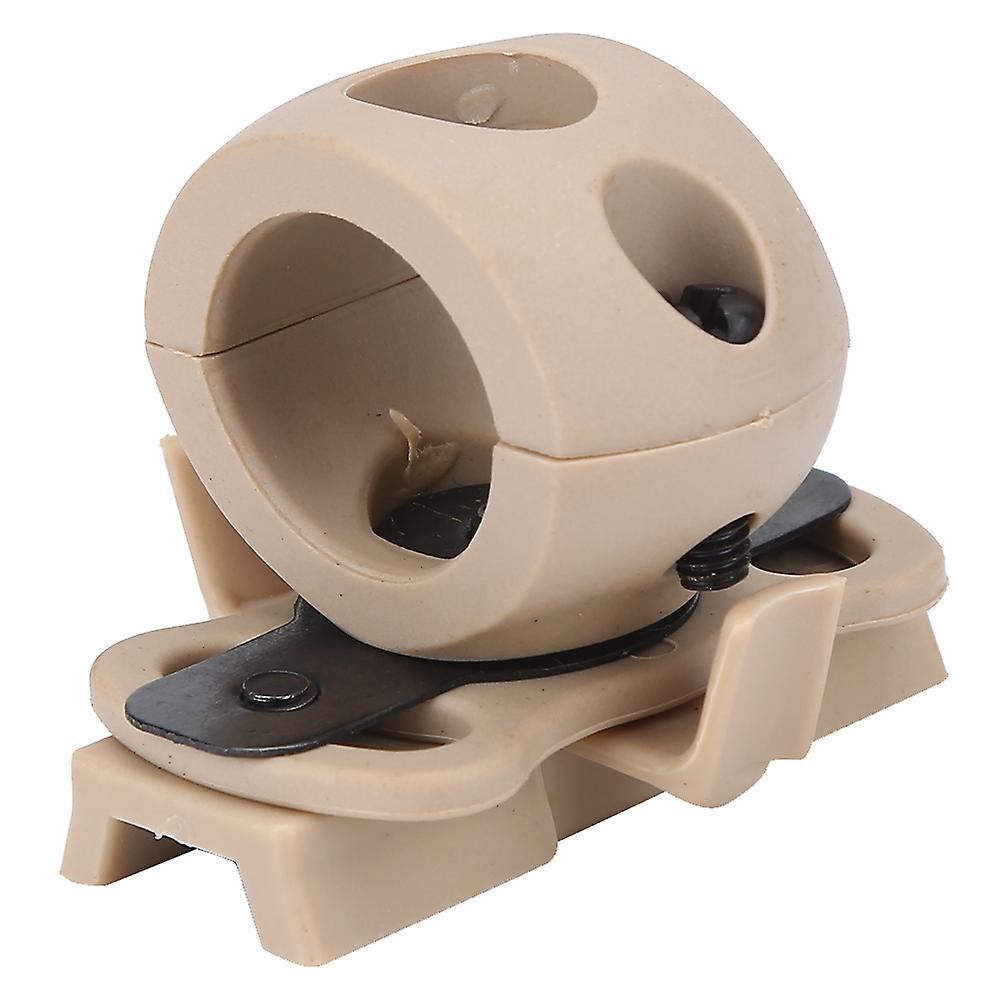 Portable Plastic Torch Mount Flashlight Holder Bracket for Helmet Use Tan Durable Lightweight Secure Fit