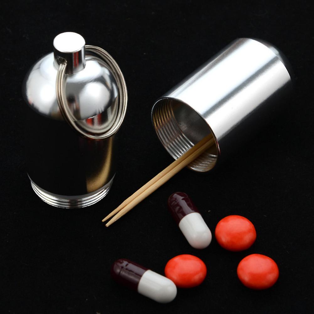 3 Pcs Pill Can Oxidation Colored Aluminum Alloy Portable Sealing Medicine Box Container