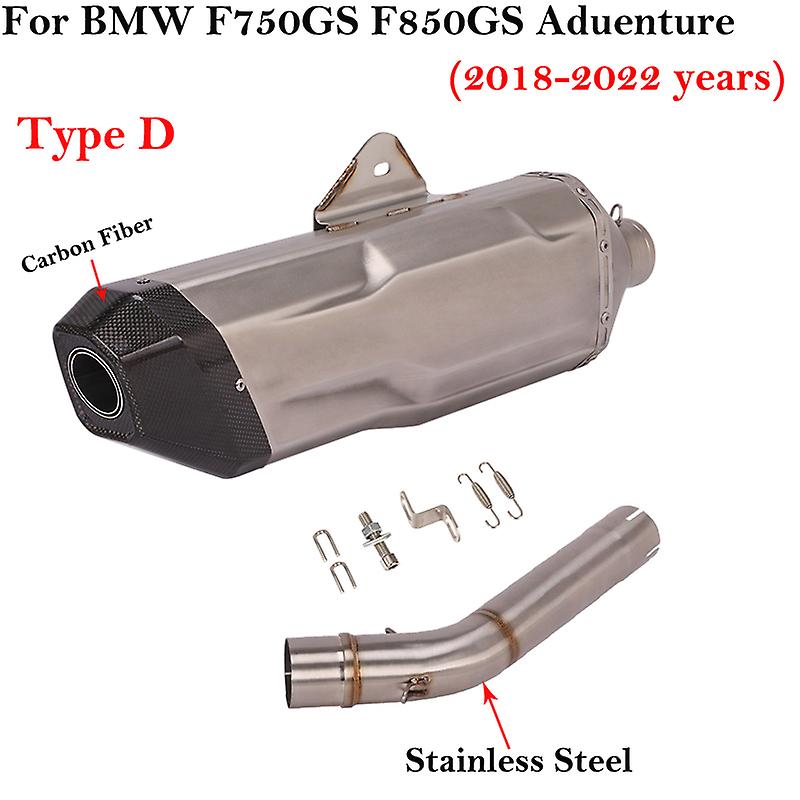 Für bmw f750gs f850gs adv Abenteuer f 750 gs f 850 gs 2018-2022 Motorrad Auspuff Flucht Titan legierung Schall dämpfer Mid Link Rohr