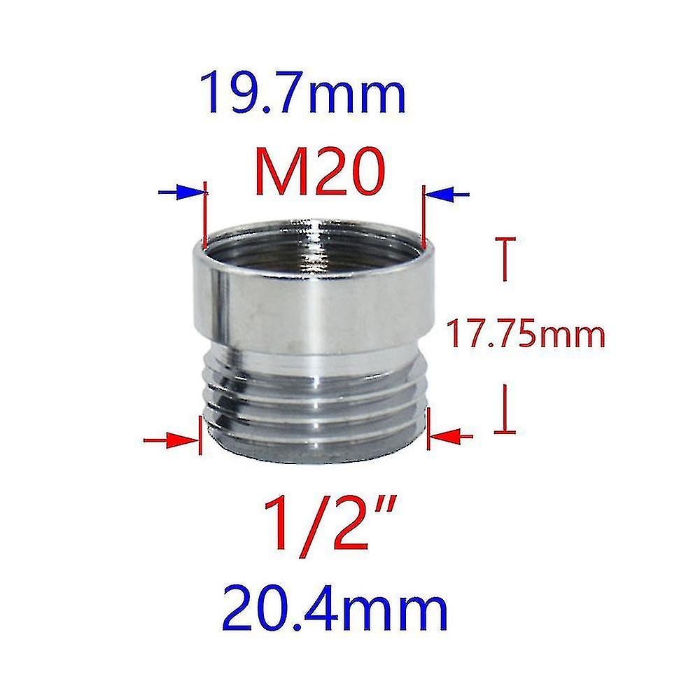 Brass 1/2" To M22 M24 M14 M20 Thread Connector Garden Household Faucet Adapter Durable Joint Co