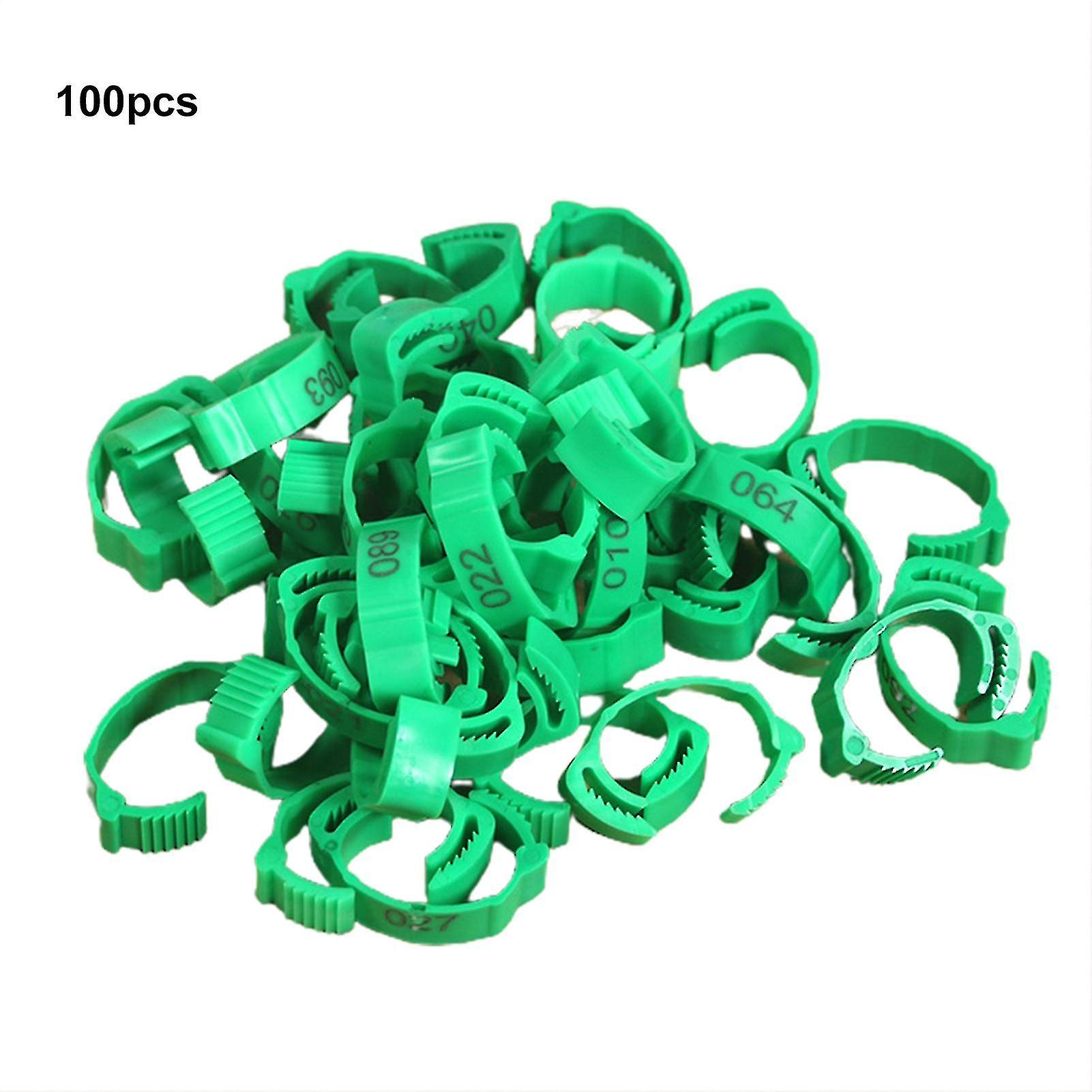 100pcs Chicken Ring Adjustable Buckle Design Easy-assembled Duck Chicken Foot Ring For Marking Jikaix