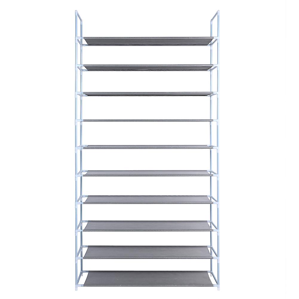 10-Tier Shoe Rack, Simple Design Nonwoven Shoe Storage, Shoe Organiser, Holds up to 50 Pairs