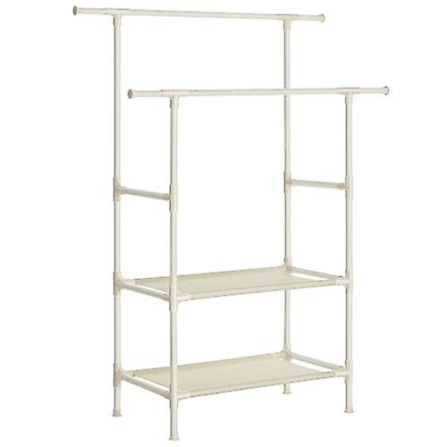 Robust double-rail clothes rack with 70 kg load capacity