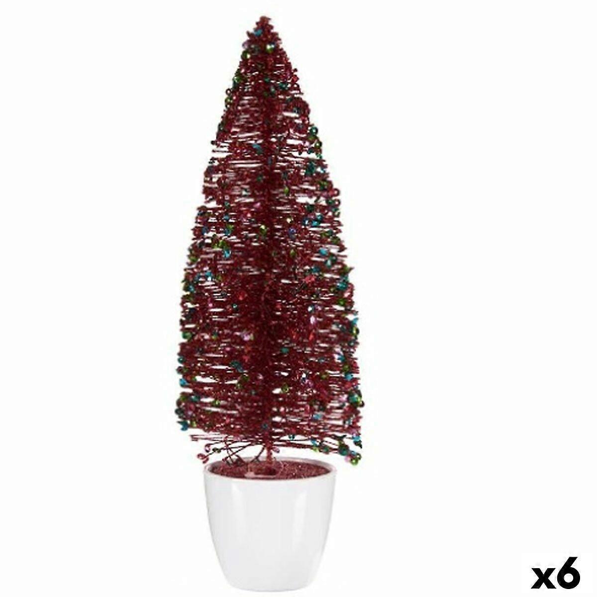 Christmas Tree Krist+ Red Plastic Christmas Tree 10 x 33 x 10 cm (6 Units)