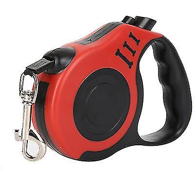 5M赤い引き込み式犬のリードテープウォーク拡張可能なひも3m5mペットトレーニングヘビーデューティーAz21237