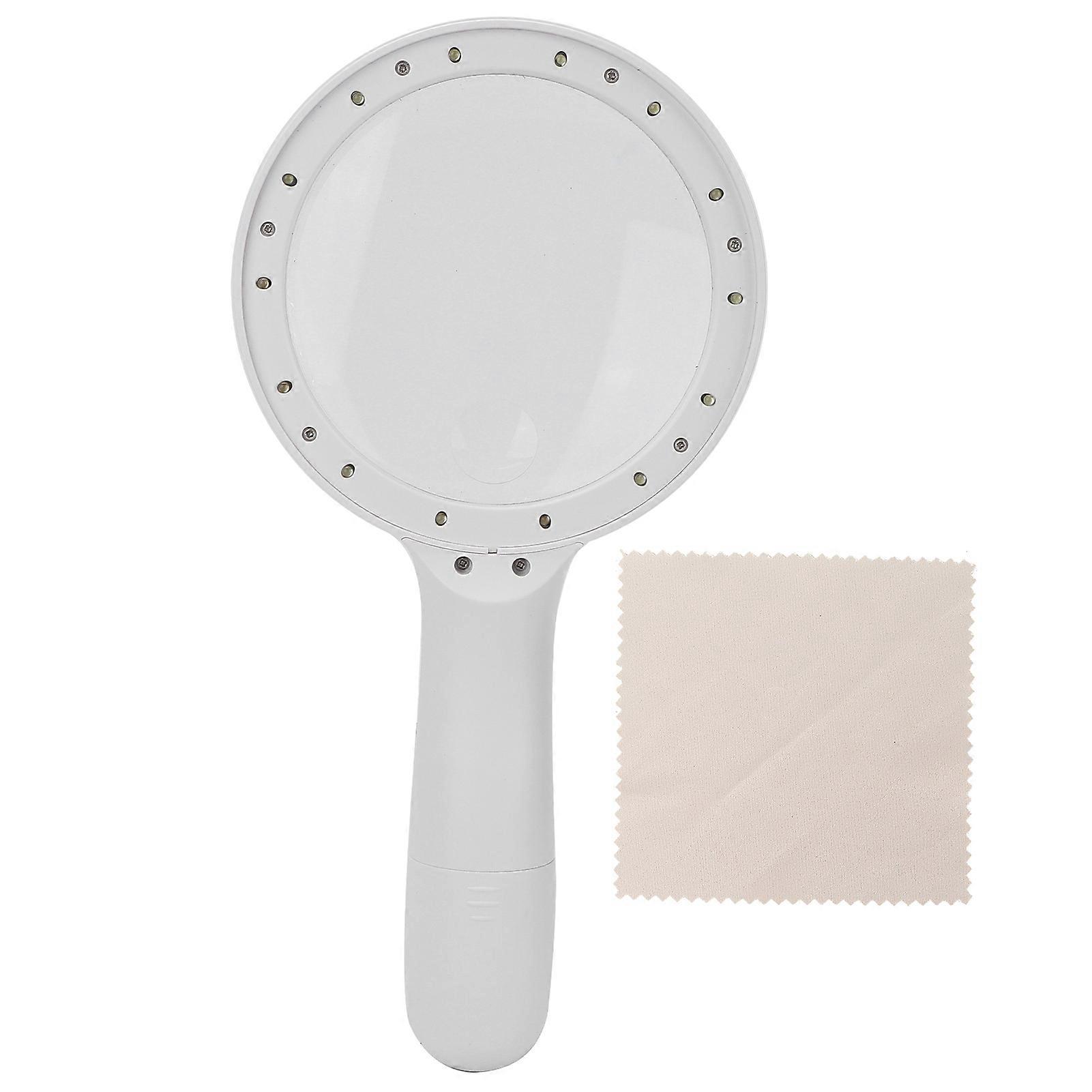 Handheld Magnifying Glass Travel Portable Elderly Reading Magnifier With Led Light